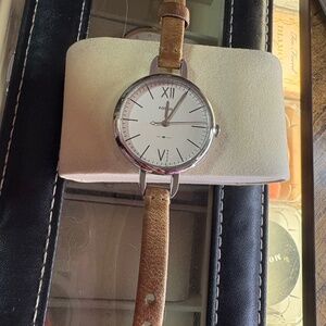 Tan Leather Strap Fossil Watch